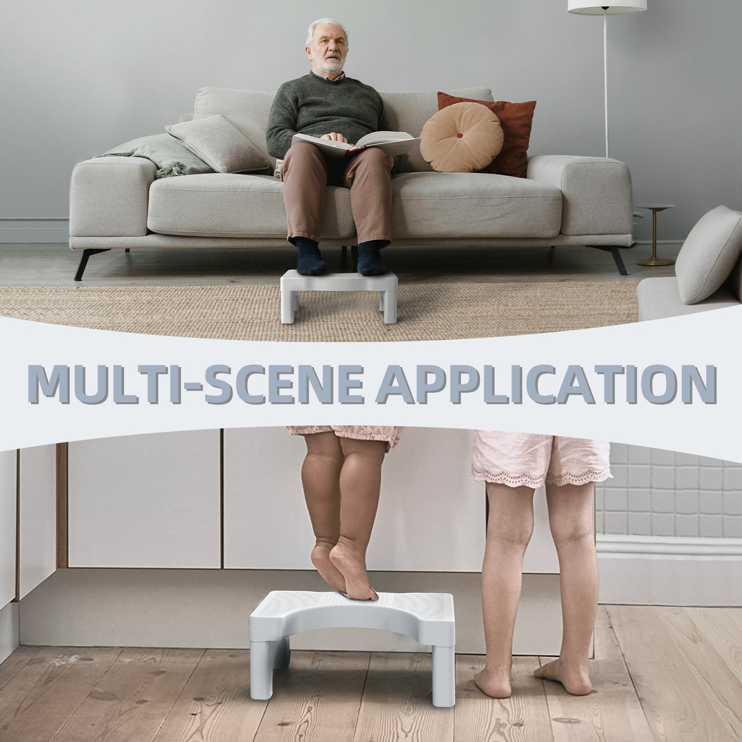 Bidet Toilet Seat Elongated &Heavy Duty Toilet Stool for Squatting